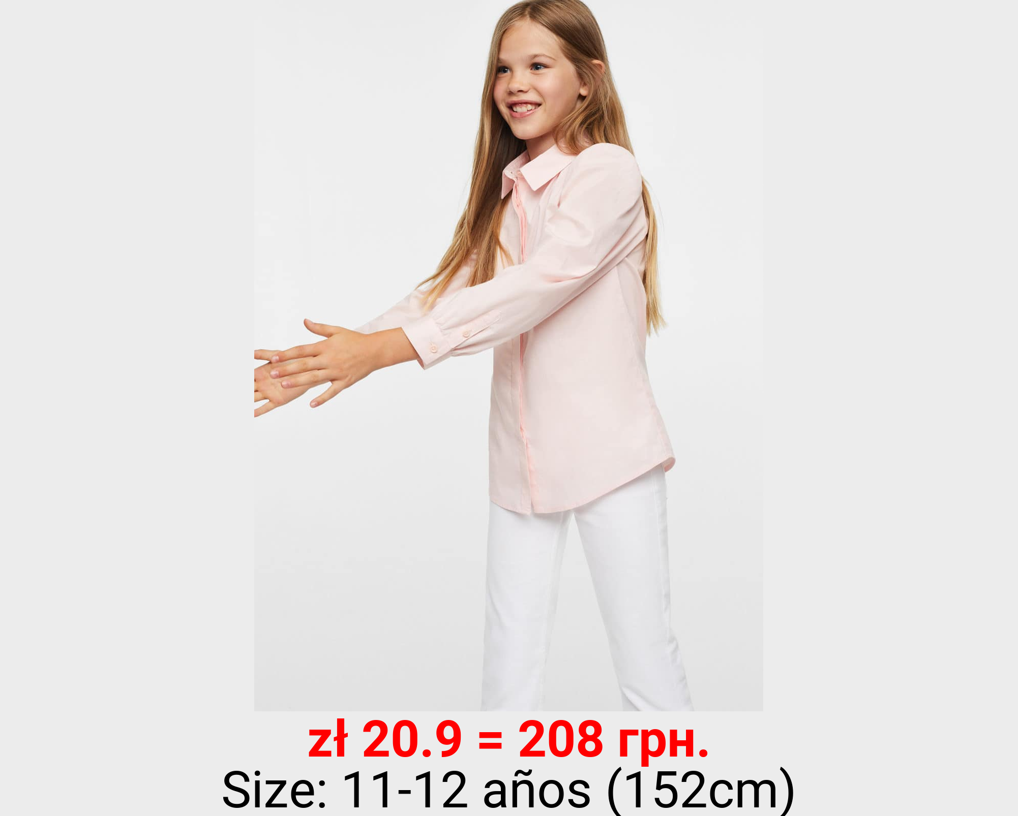 Camisa algodón manga abullonada