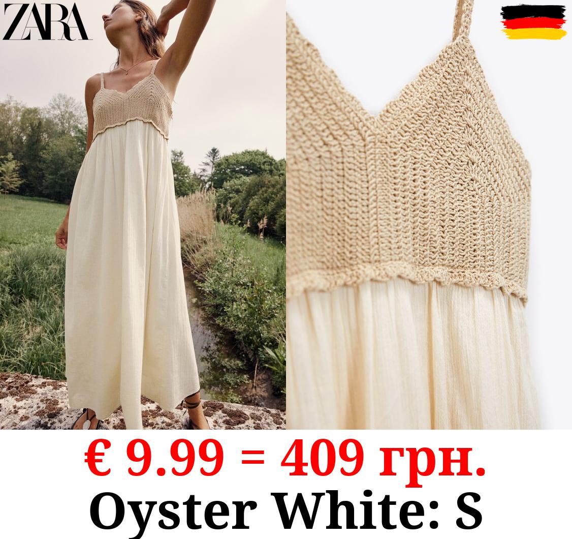 CONTRAST CROCHET DRESS