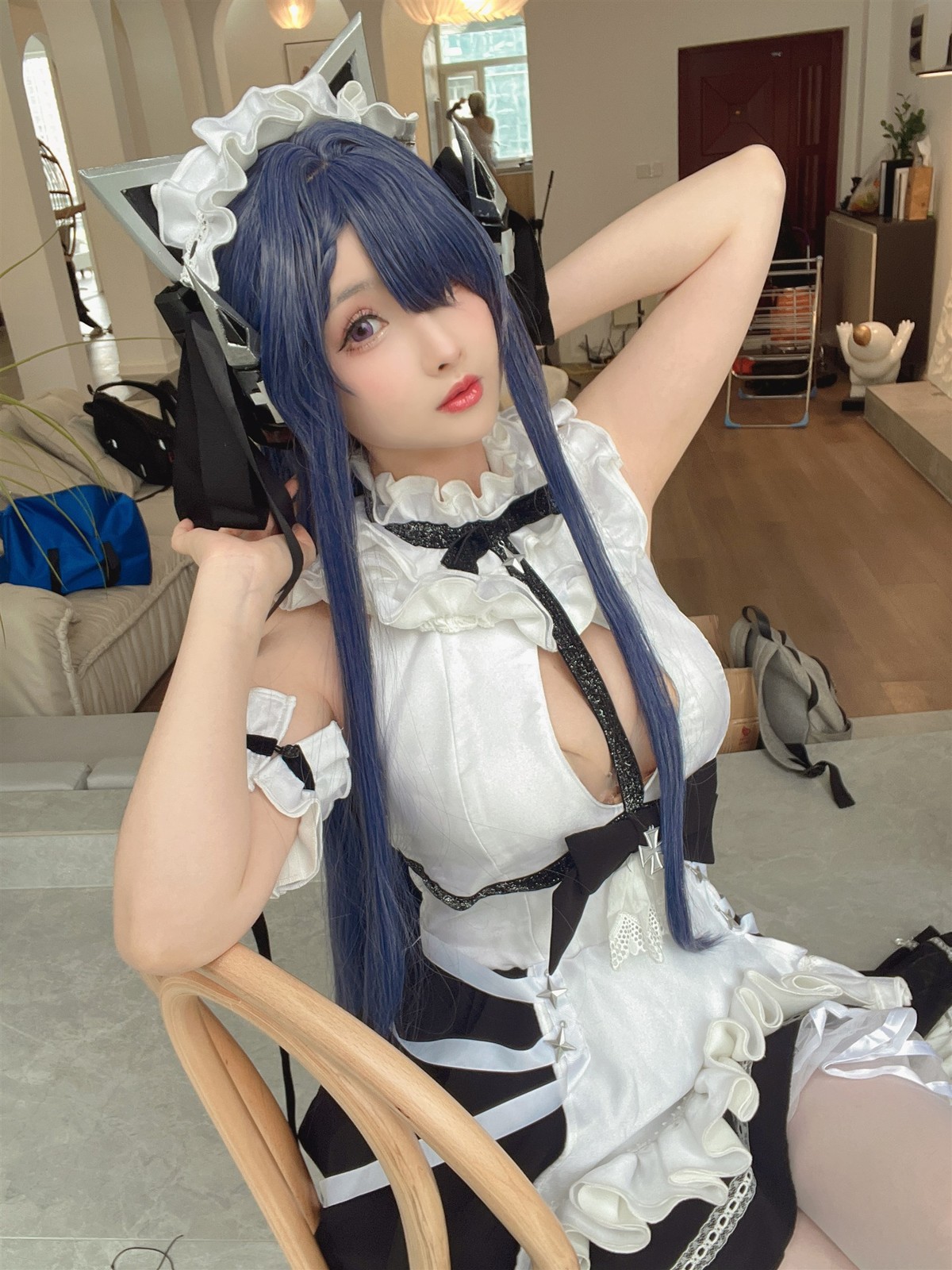 Cosplay rioko凉凉子 肉扣热热子 奥古斯特 女仆装 38