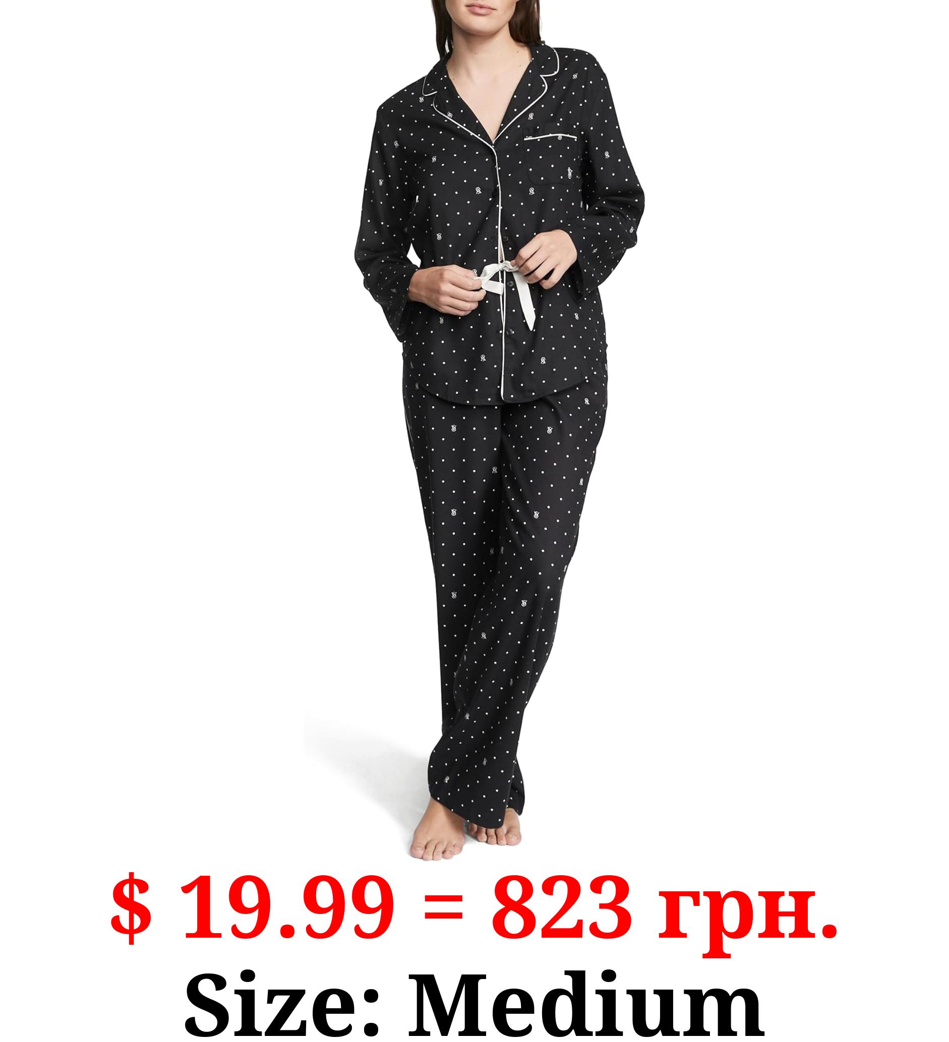 Victoria's Secret Flannel Long Pajama Set, Women's Sleepwear (XS-XXL)