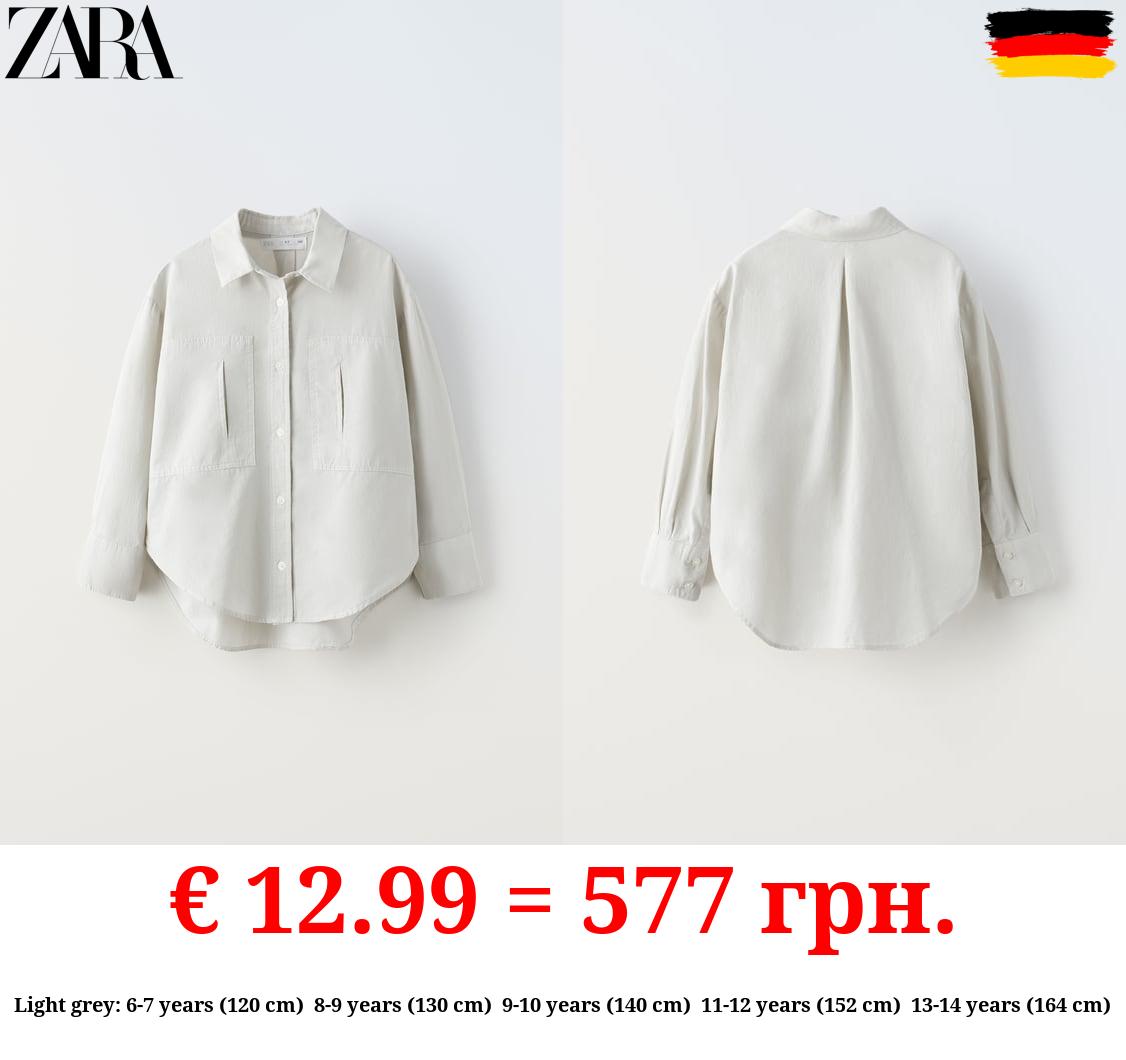 POPLIN SHIRT WITH POCKETS