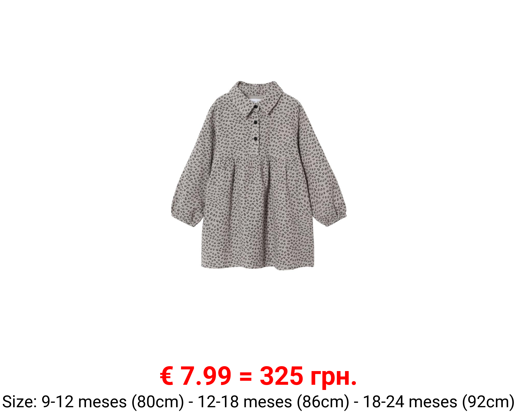 Vestido estampado volante