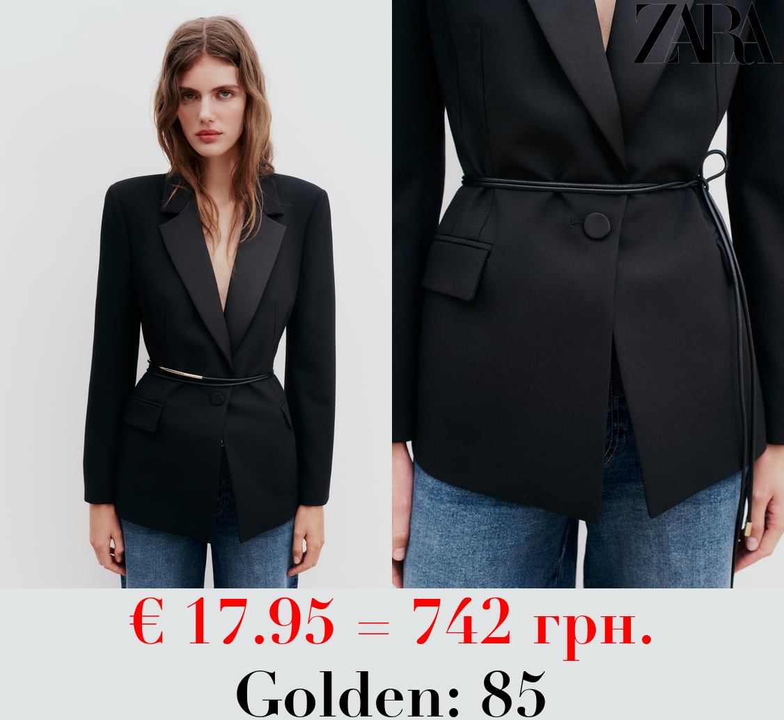 LEATHER BELT WITH METAL DETAIL