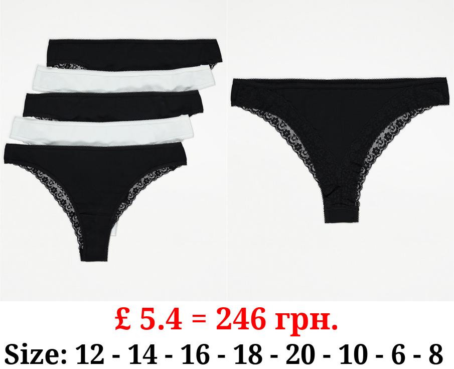 Brazilian Lace Knickers 5 Pack