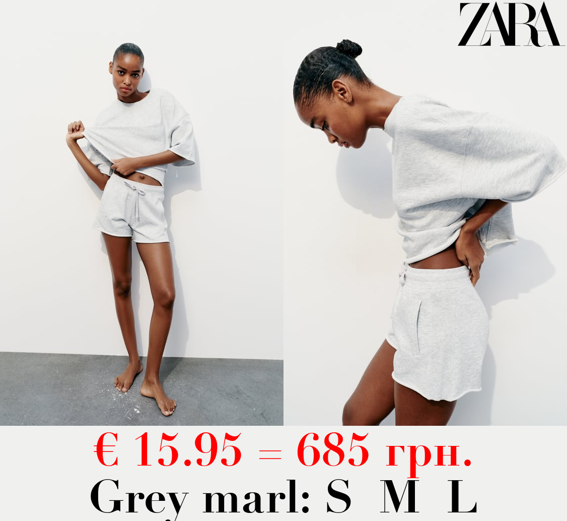 FADED-EFFECT PLUSH SHORTS