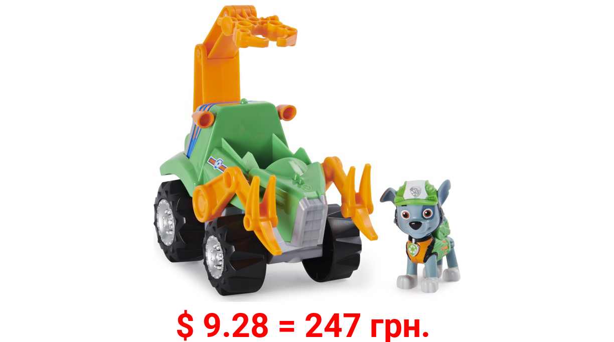 PAW Patrol, Dino Rescue Rocky’s Deluxe Rev Up Vehicle with Mystery Dinosaur Figure
