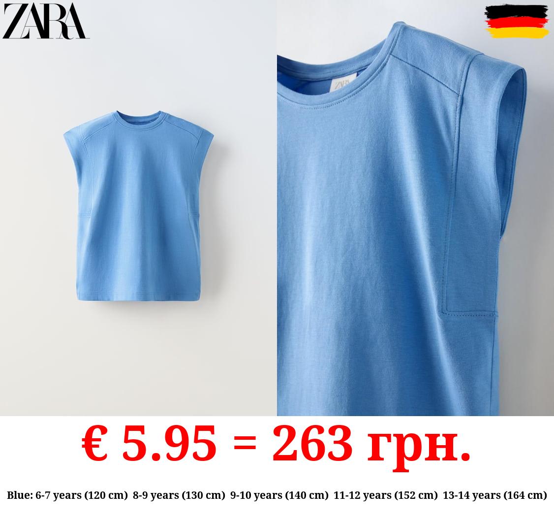 PLAIN T-SHIRT WITH TAB