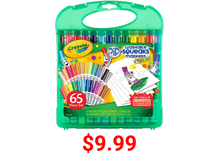 Crayola Pip Squeaks Washable Markers Set, Gift for Kids, Ages 4, 5, 6, 7