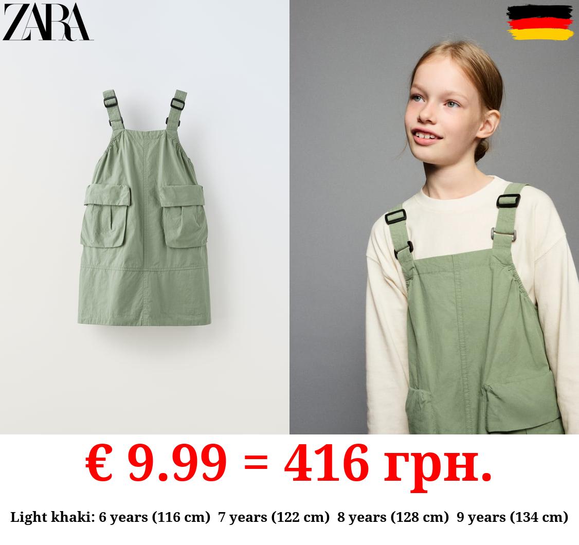 TECHNICAL PINAFORE DRESS WITH POCKETS