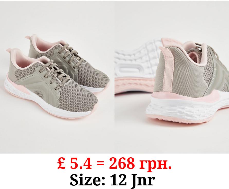 Grey Mesh Sports Trainers