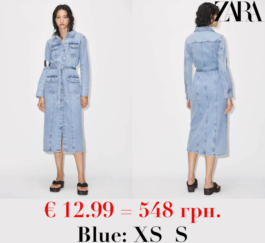 ZW DENIM DRESS WITH POCKETS