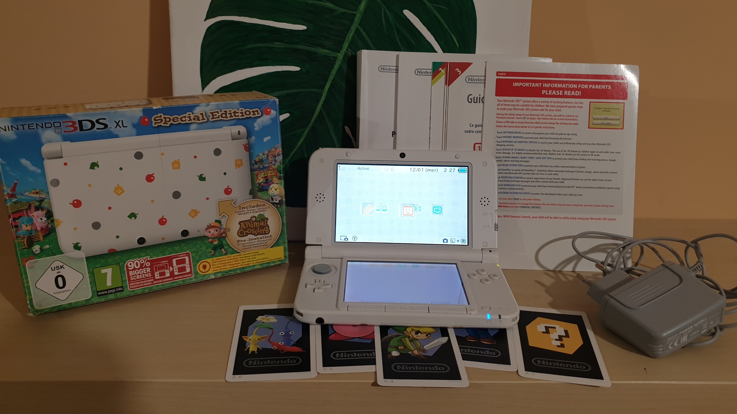 🎮NINTENDO 3DS XL SPECIAL EDITION ANIMAL CROSSING PIRATEADA + SD 64GB