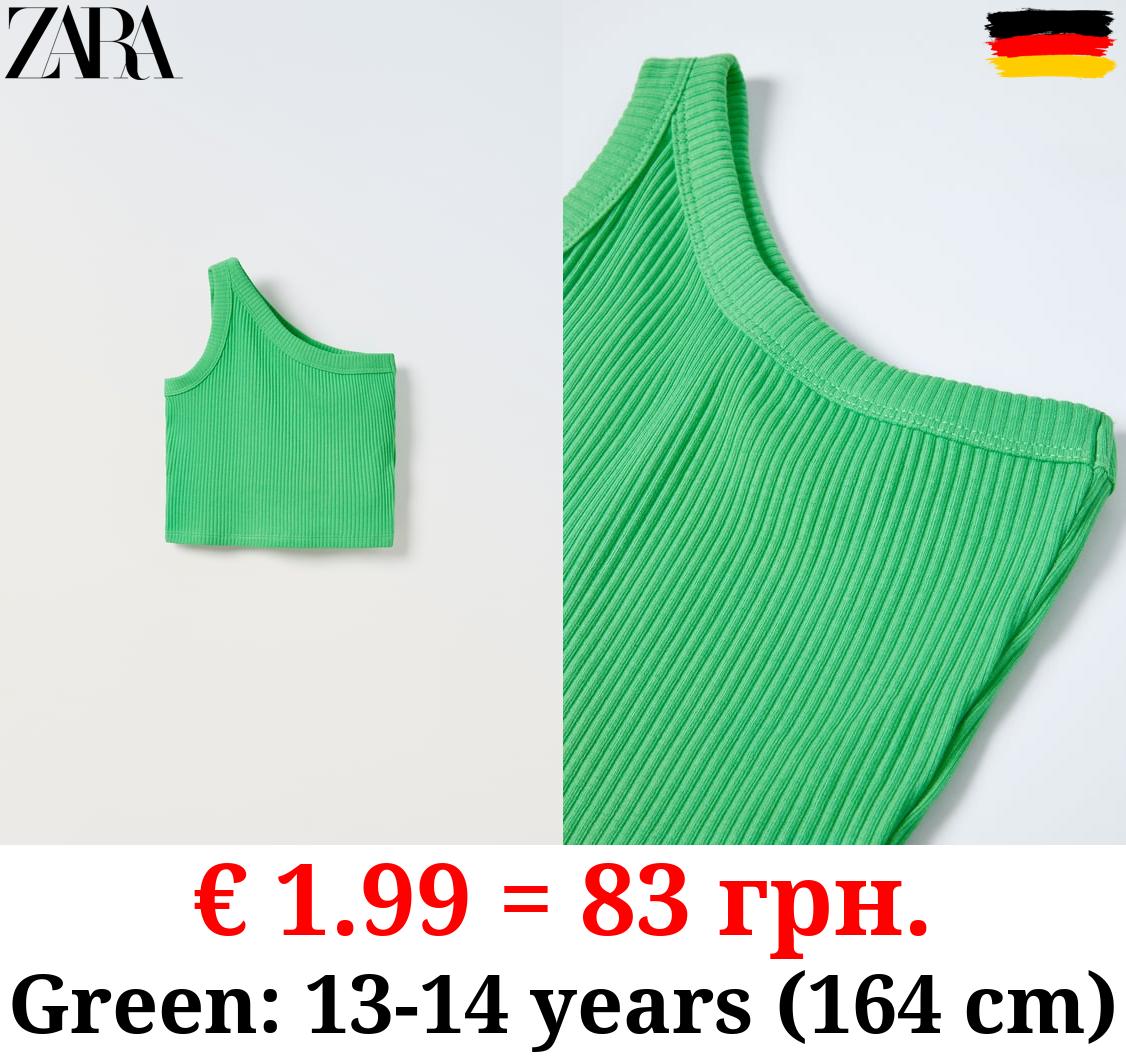 ASYMMETRIC RIBBED TOP