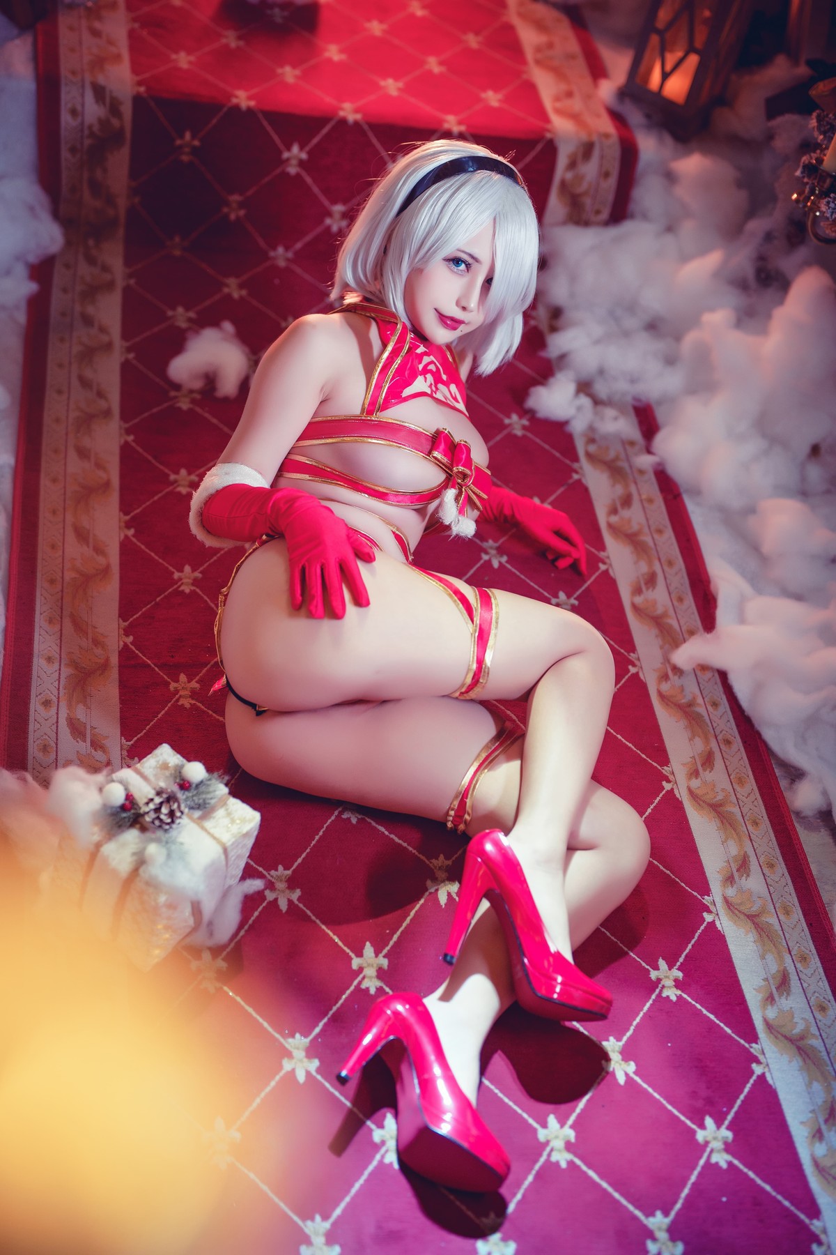 Cosplay 沖田凜花Rinka 圣诞2B RED 13