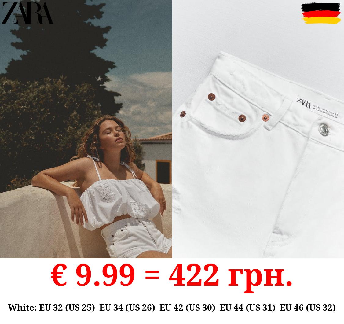 HIGH-WAIST TRF DENIM SHORTS