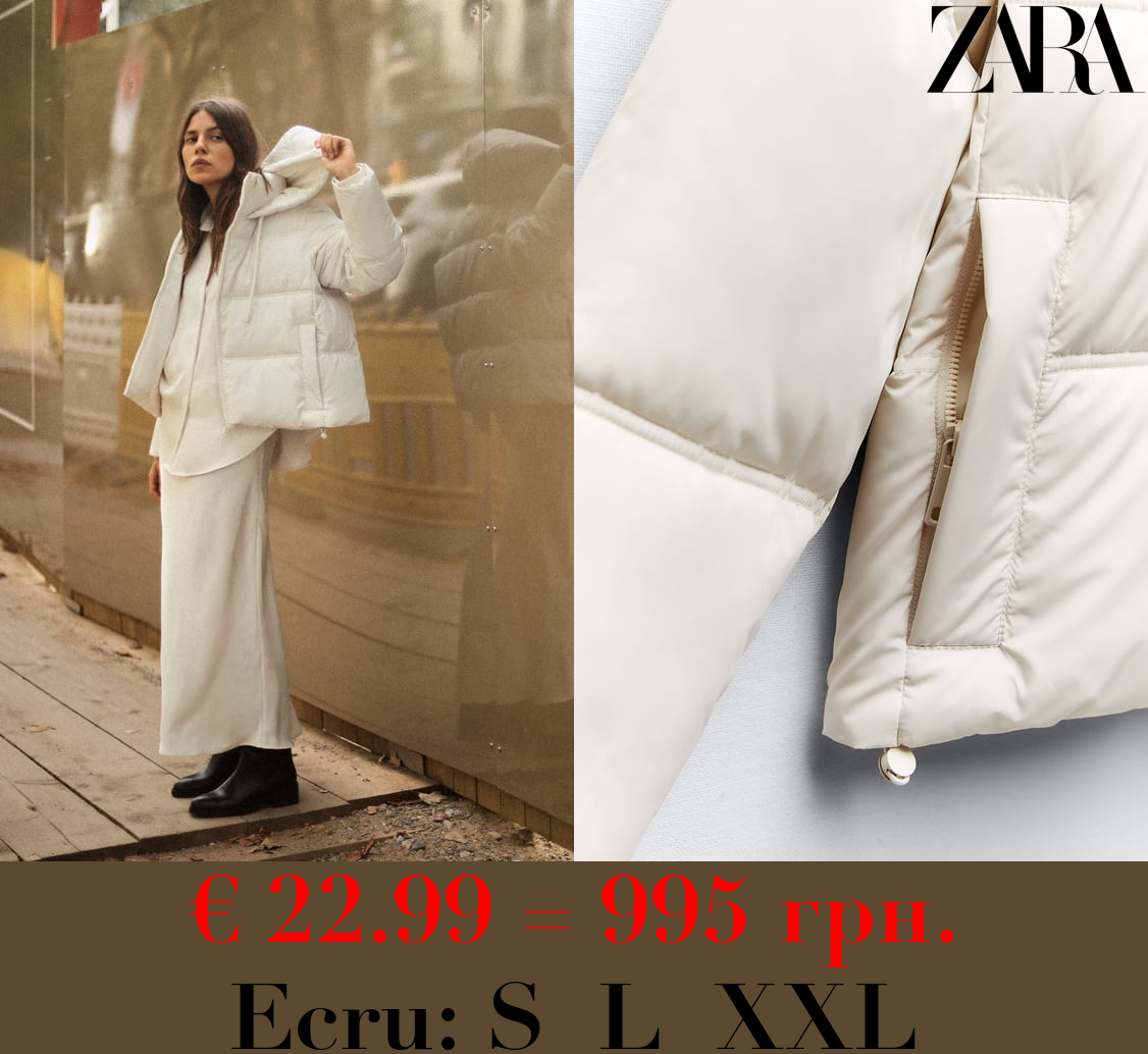 WATER AND WIND PROTECTION CROPPED PUFFER ANORAK