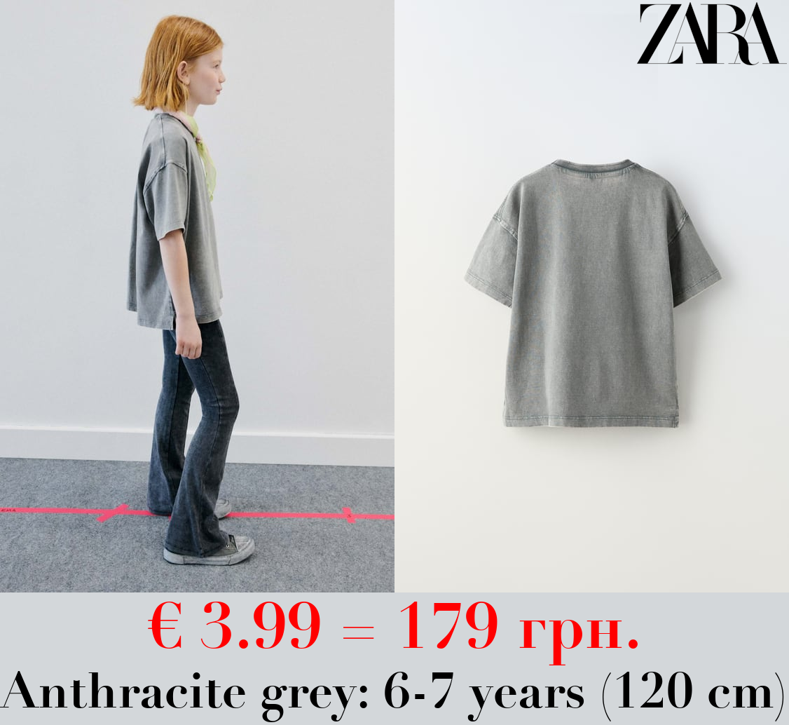 FADED-EFFECT HEAVY WEIGHT T-SHIRT