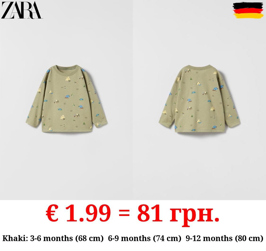 T-SHIRT WITH CAMPING TENTS