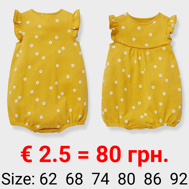 Baby-Schlafanzug - Bio-Baumwolle - geblümt