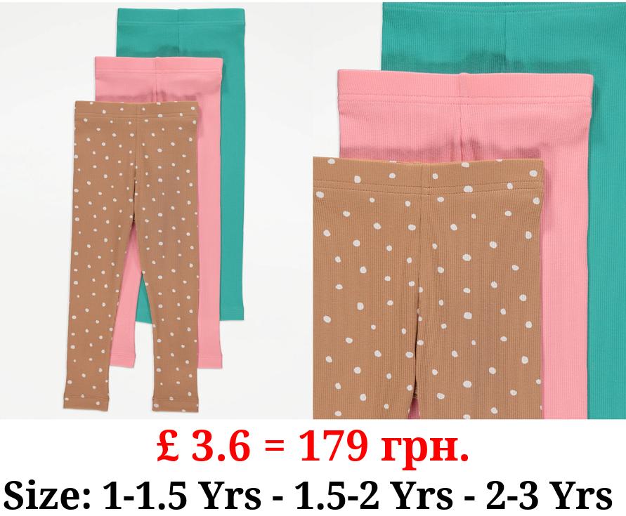 Ribbed Leggings 3 Pack