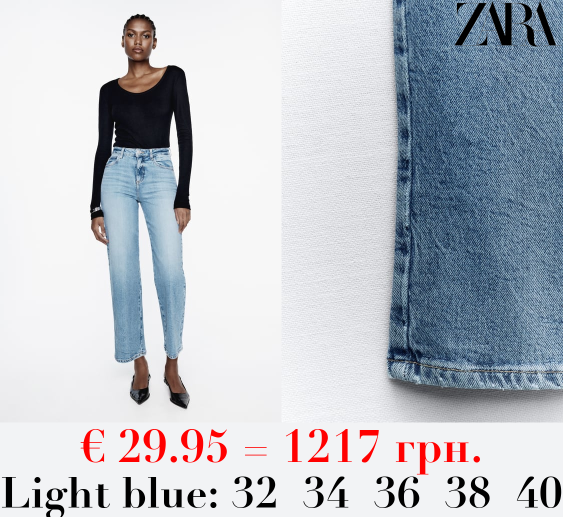Z1975 STRAIGHT CROPPED HIGH-WAIST COMFORT JEANS