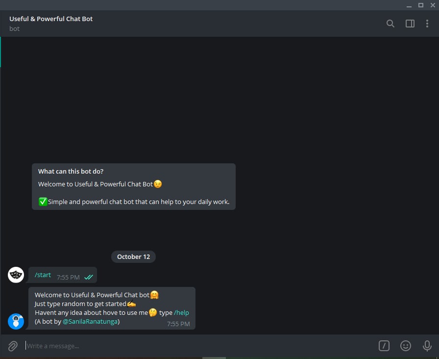 GitHub - pramudithaofficial/Chat-Bot: Powerful and Advance Telegram Bot ...