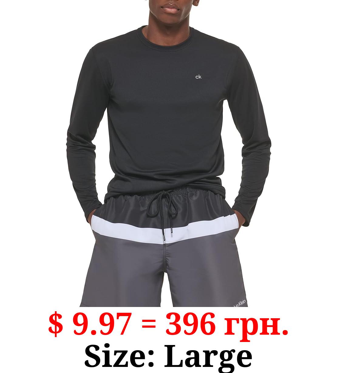 Calvin Klein Men's Light Weight Quick Dry Long Sleeve 40+ UPF Protection