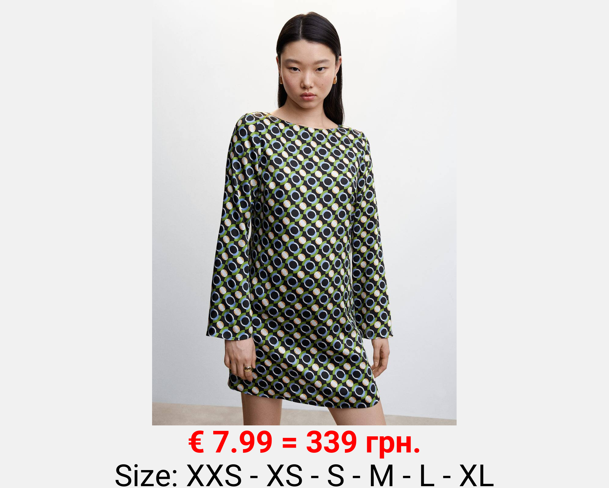 Vestido estampado corto