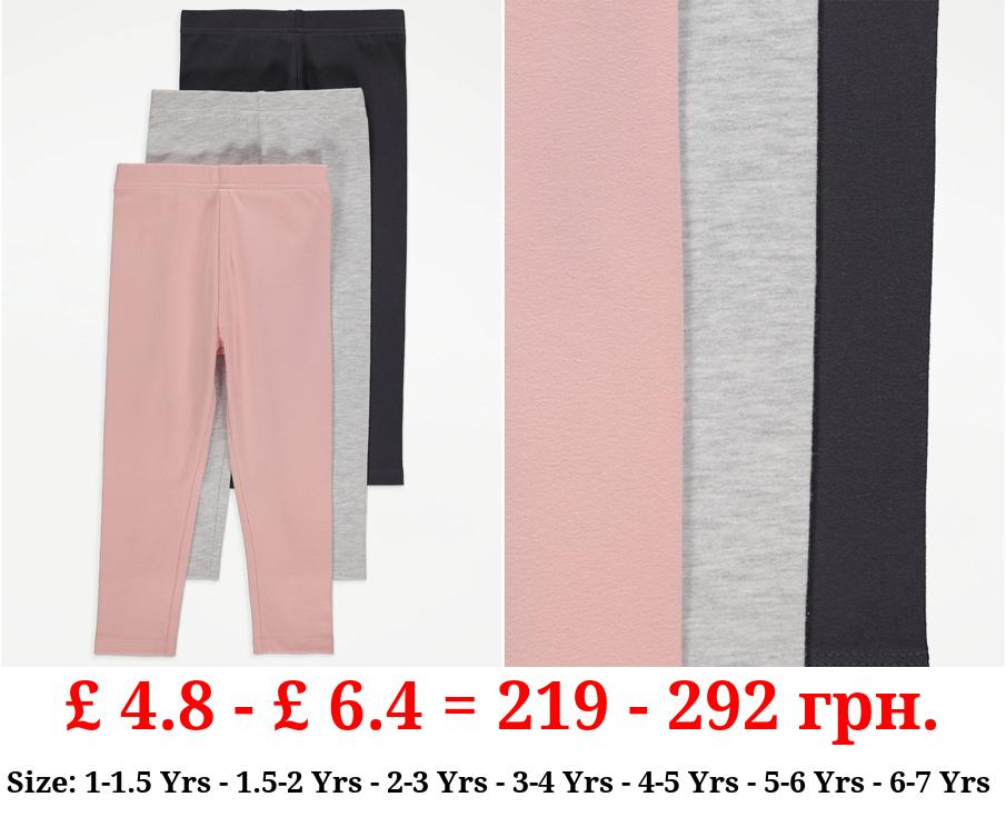 Assorted Colourful Leggings 3 Pack