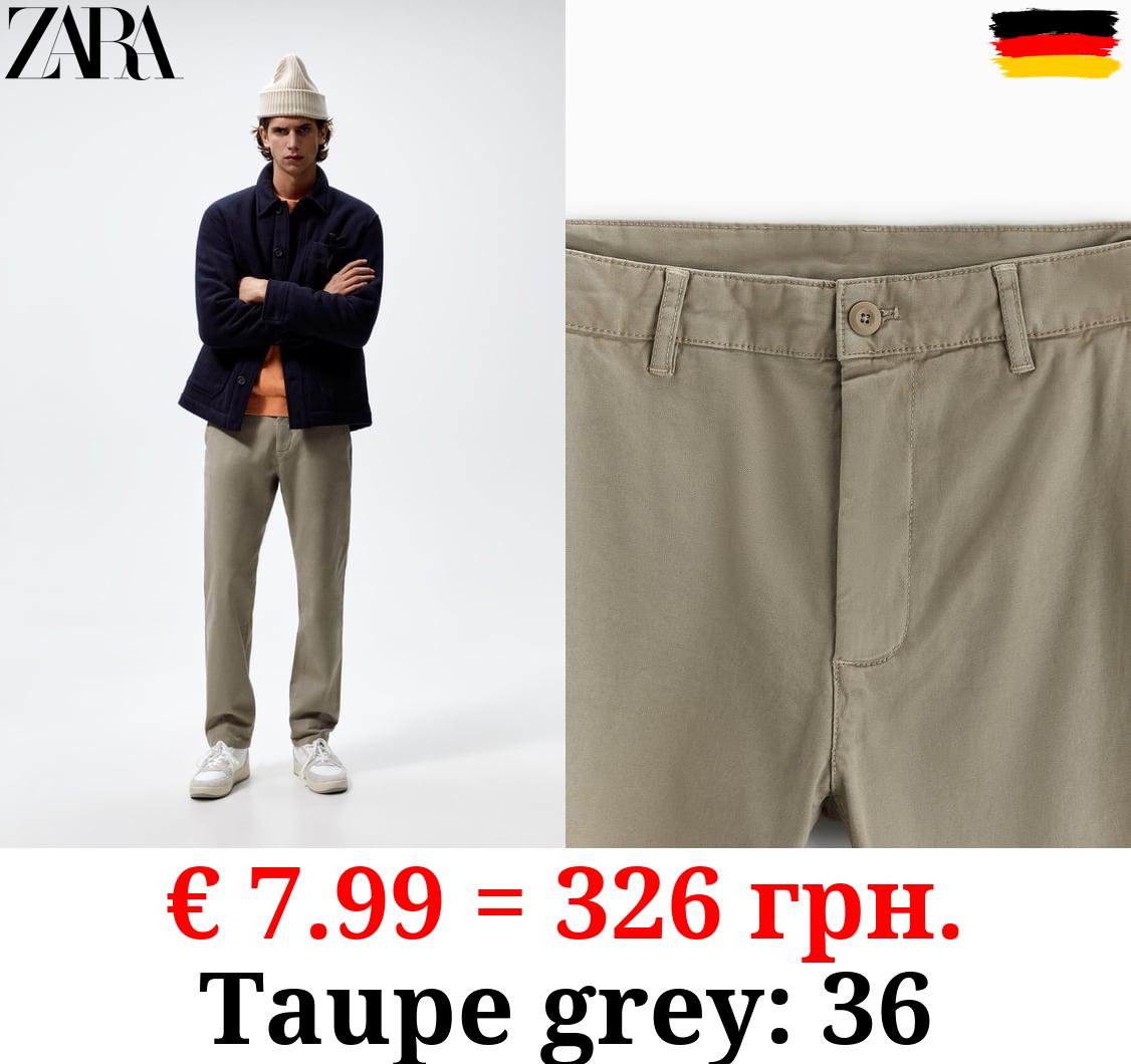 STRAIGHT FIT CHINO TROUSERS