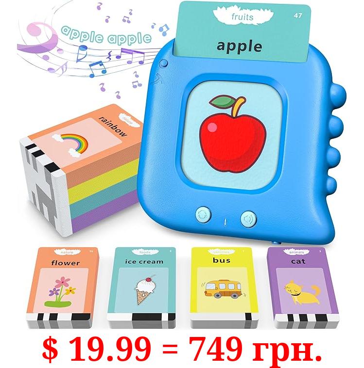 Kids Toddler Talking Flash Cards with 224 Sight Words,Montessori Toys,Speech Therapy,Autism Sensory Toys,Learning Educational Gifts for Age 1 2 3 4 5 Years Old Boys and Girls