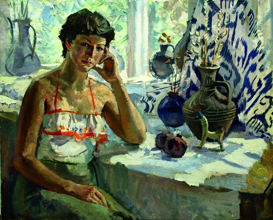 Художники двадцатого века. Сергеева Нина Алексеевна (Украина, 1921) «в Пионерской комнате» 1953. Советские художники 20 века. Женские образы в картинах советских художников. Живопись 20-21 века.