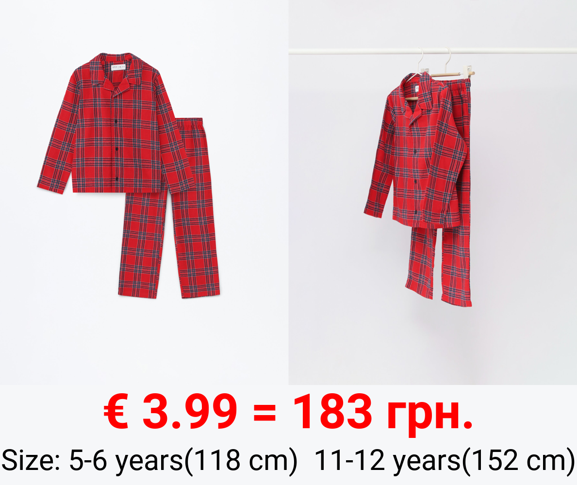 Kids | Customisable plaid family pyjamas