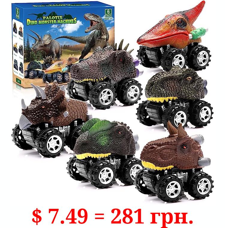 Dinosaur Toys for 3 Year Old Boys, Kids Toys Pull Back Dinosaur Toys for 2 Year Old Boy Toys 6 Pack Toddler Car Toys for 4 Year Old Boys Birthday Gifts for Kids Age 1 and Up Dinosaur Games