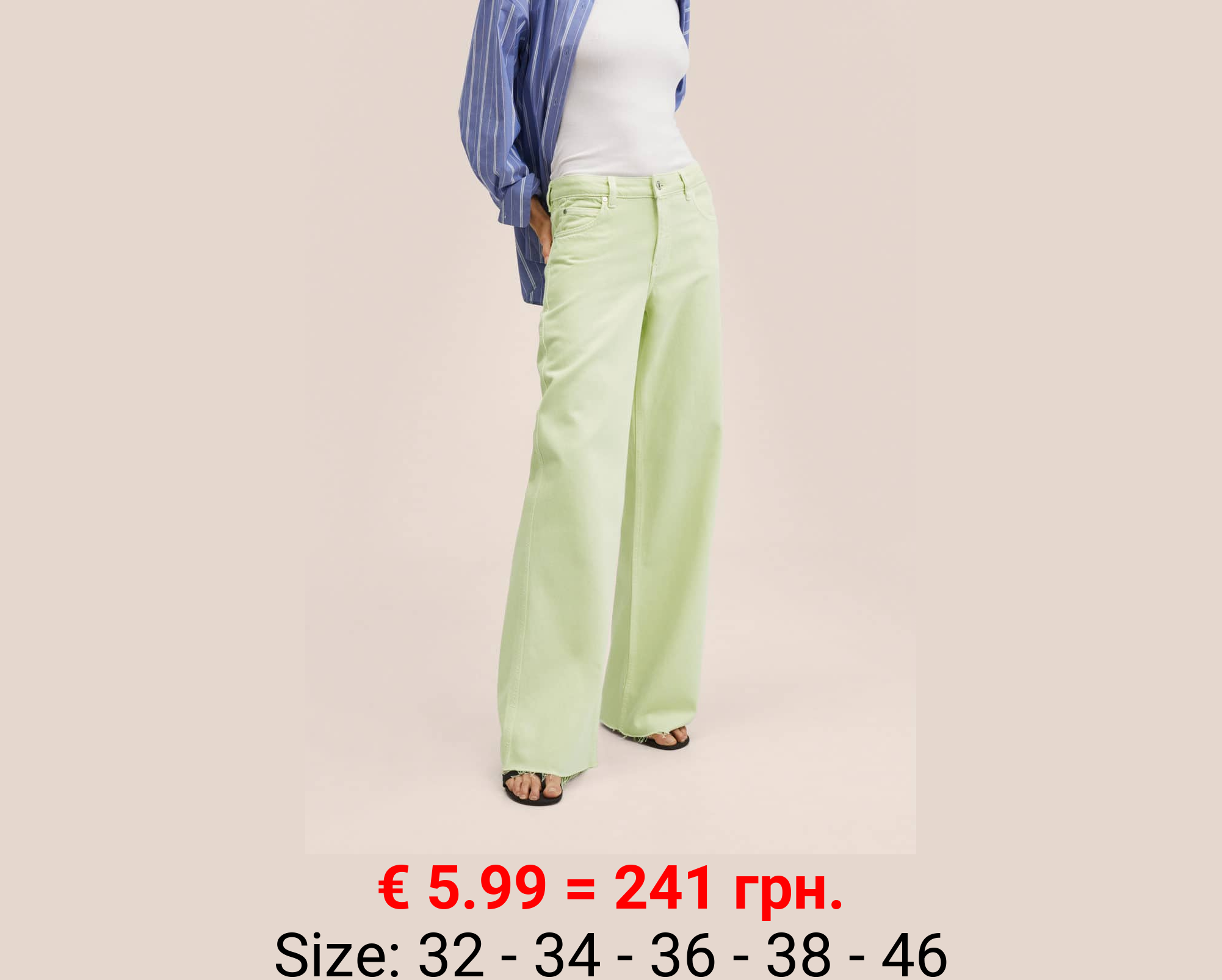 Jeans tiro medio wideleg