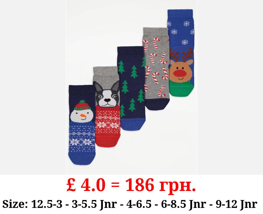 Christmas Ankle Socks 5 Pack