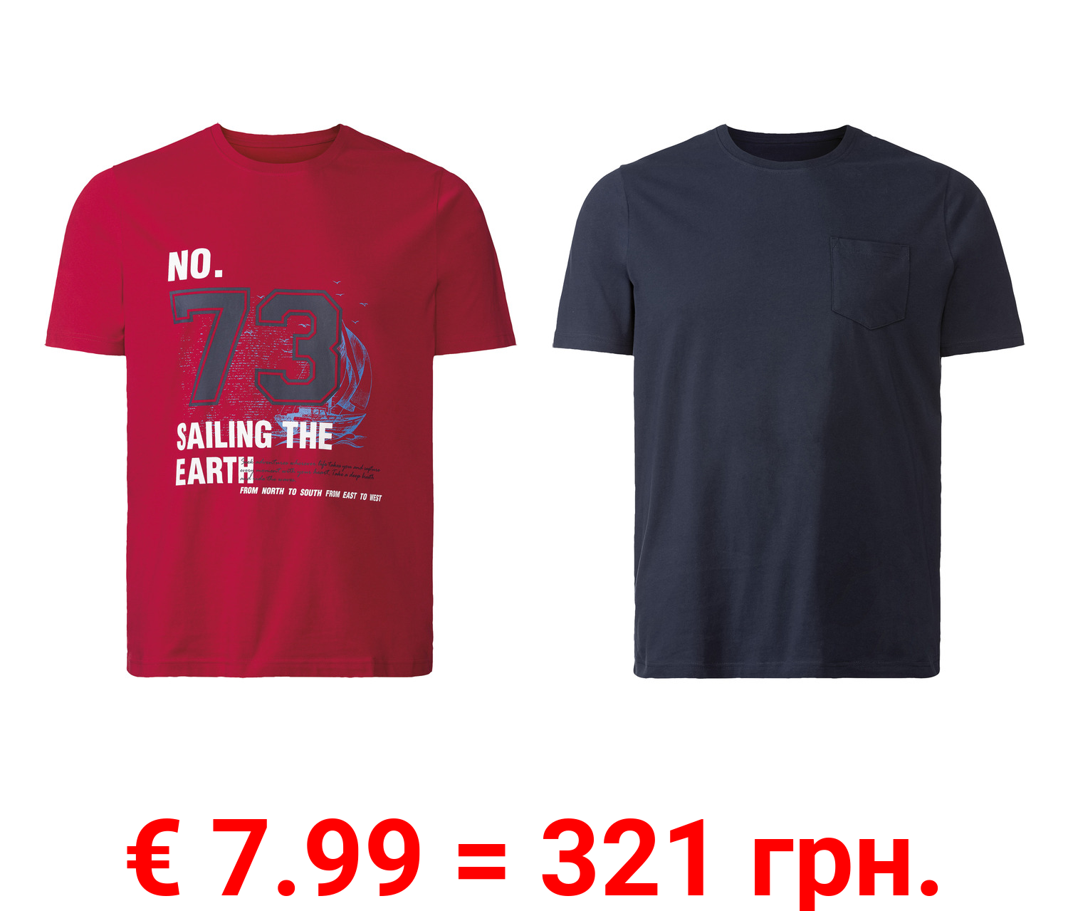 LIVERGY® Herren T-Shirt aus reiner Baumwolle