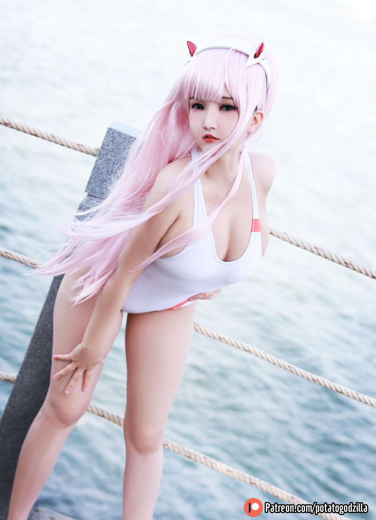 Cosplay Potato Godzilla Zero Two Swimsuit 29