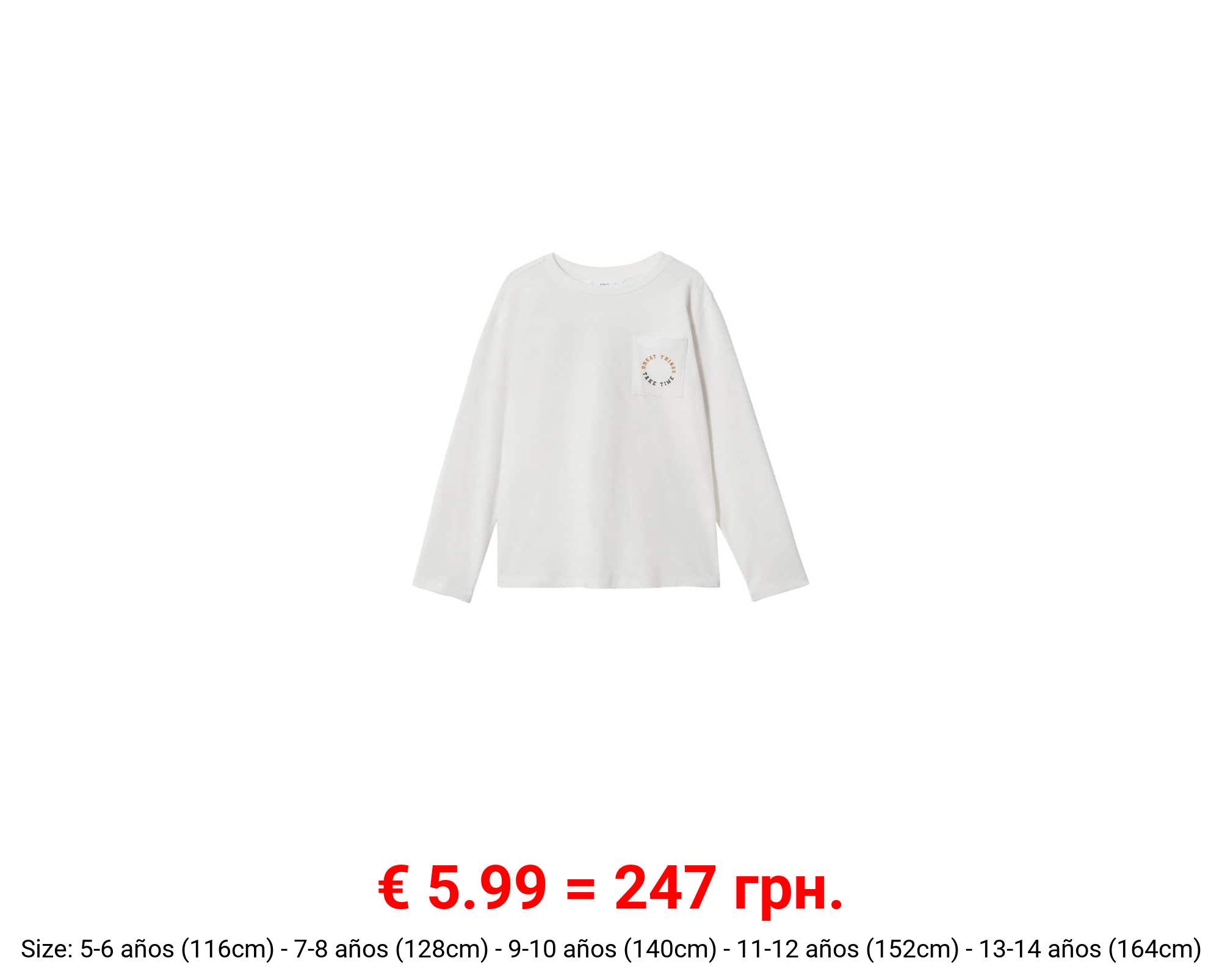 Camiseta algodón manga larga