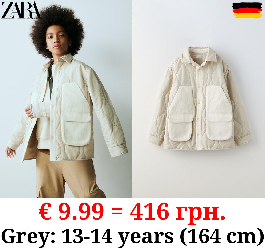 CONTRAST QUILTED OVERSHIRT