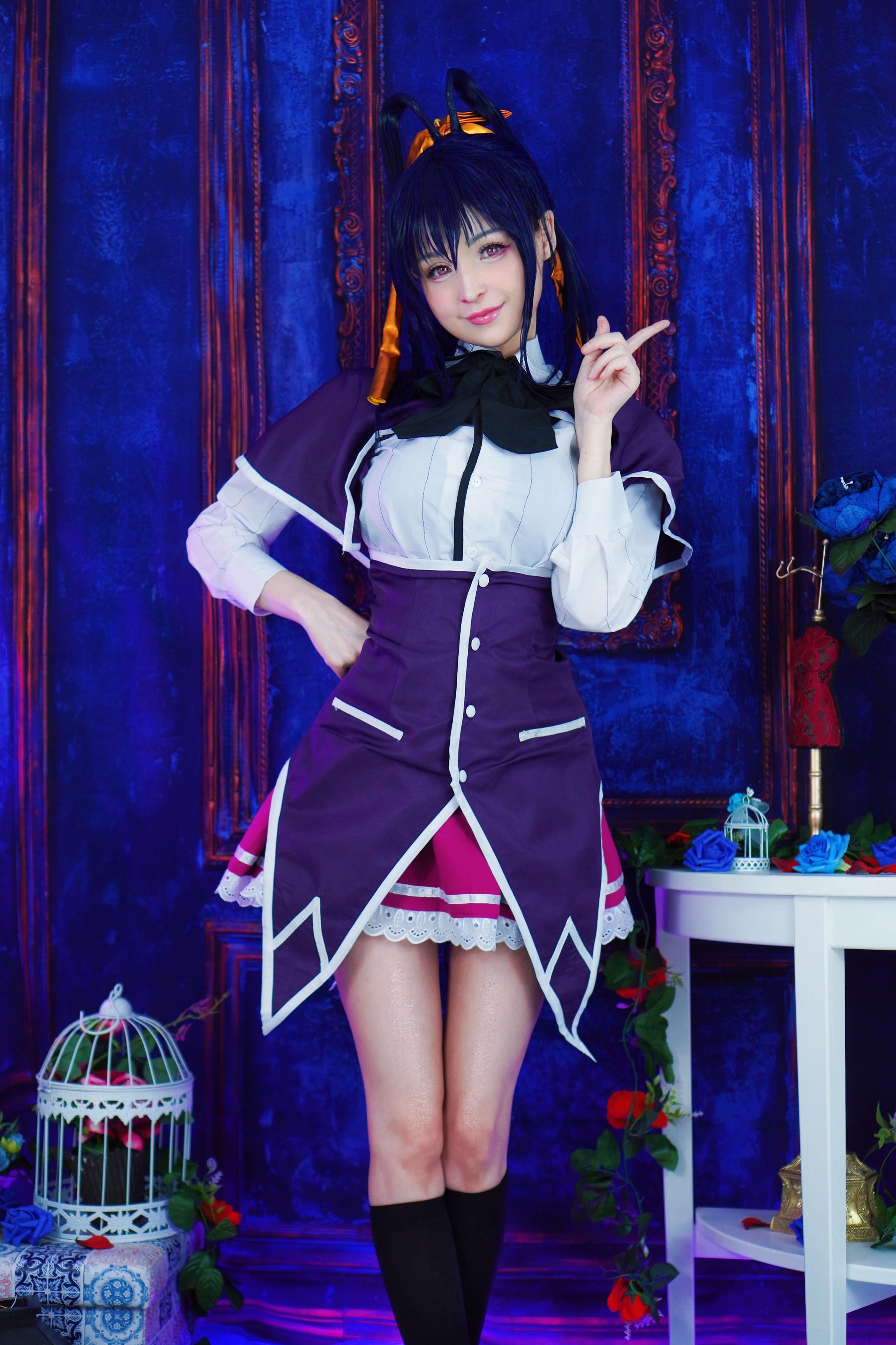 Hidori Rose - Akeno Himejima black devil bikini uniform cosplay 1