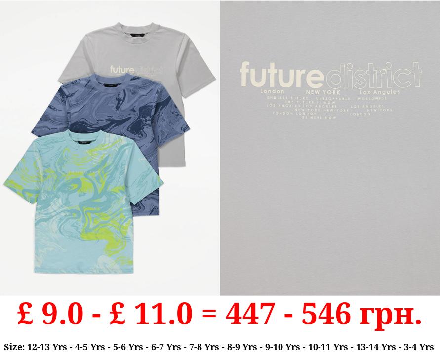 Warped Future District T-Shirts 3 Pack