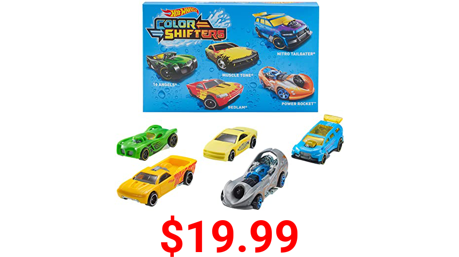 Hot Wheels 5 Car Pack Color Changing Toy Cars Use Warm and Cold Water For Transformation 1:64 Scale Ages 3 and Older Compatible