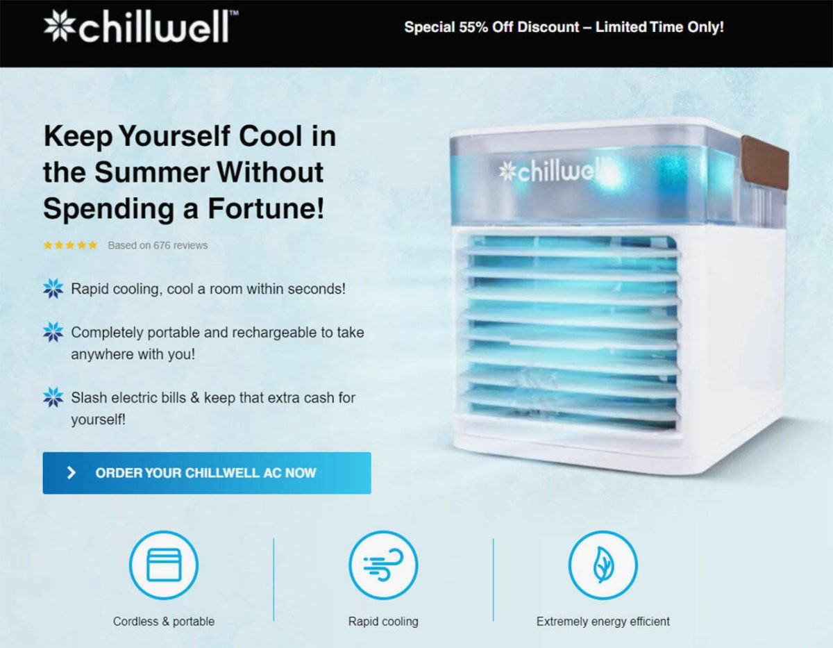 How do users set up the ChillWell Portable AC?