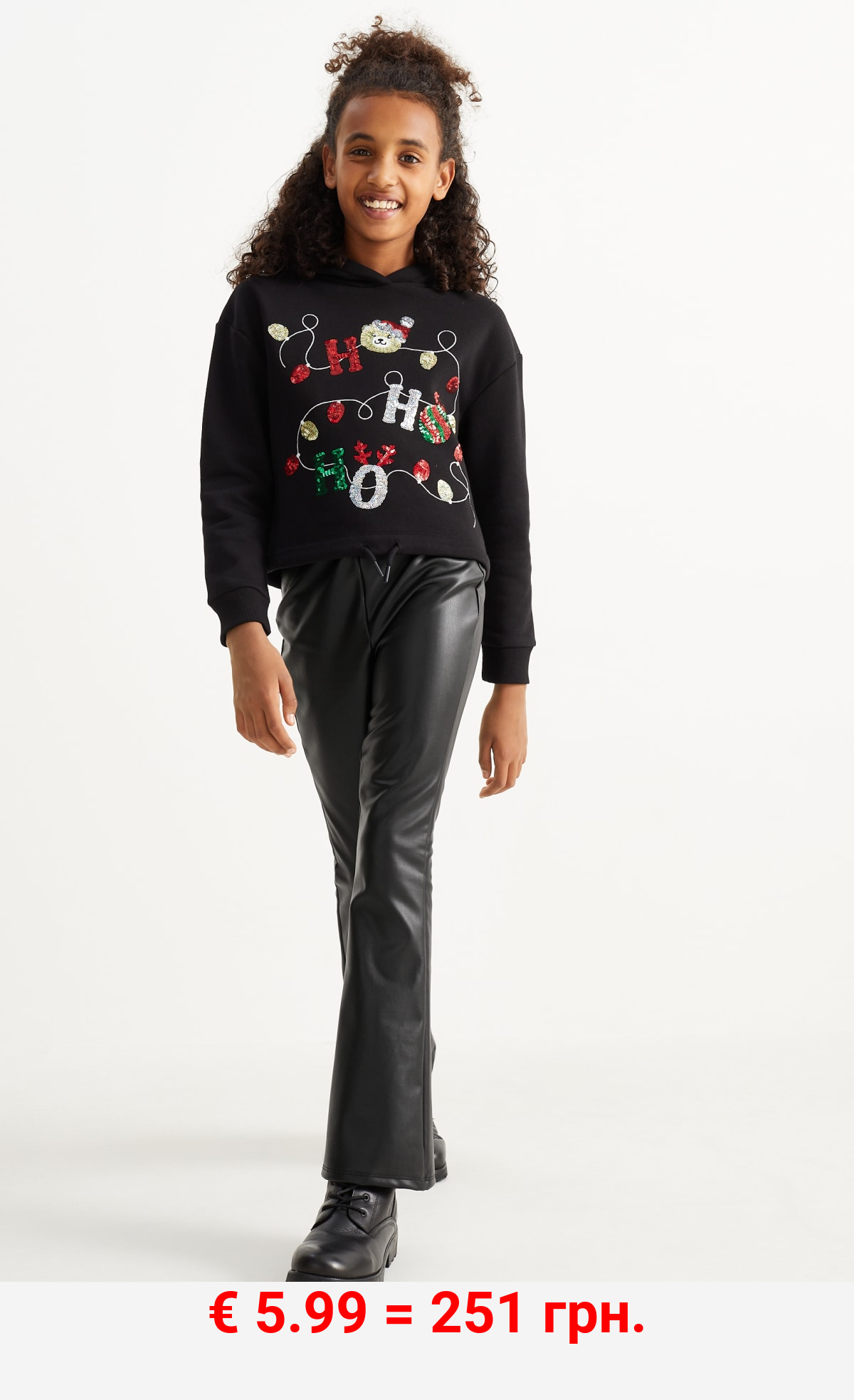 Flared Leggings - Lederimitat