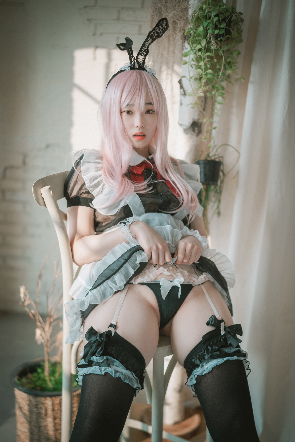 Bambi 밤비, [DJAWA] Sheer Bunny Maid 5