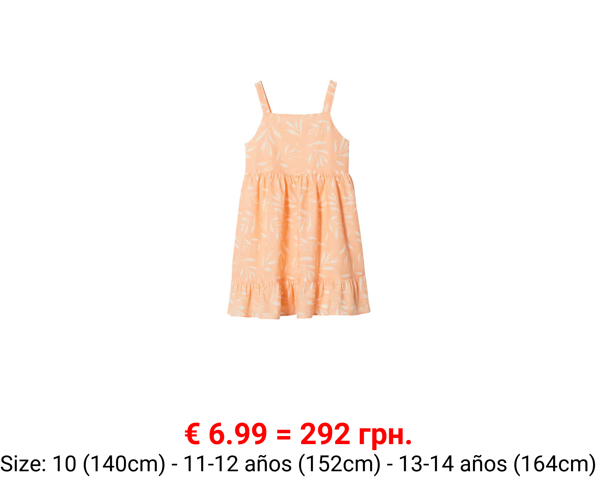 Vestido estampado hojas