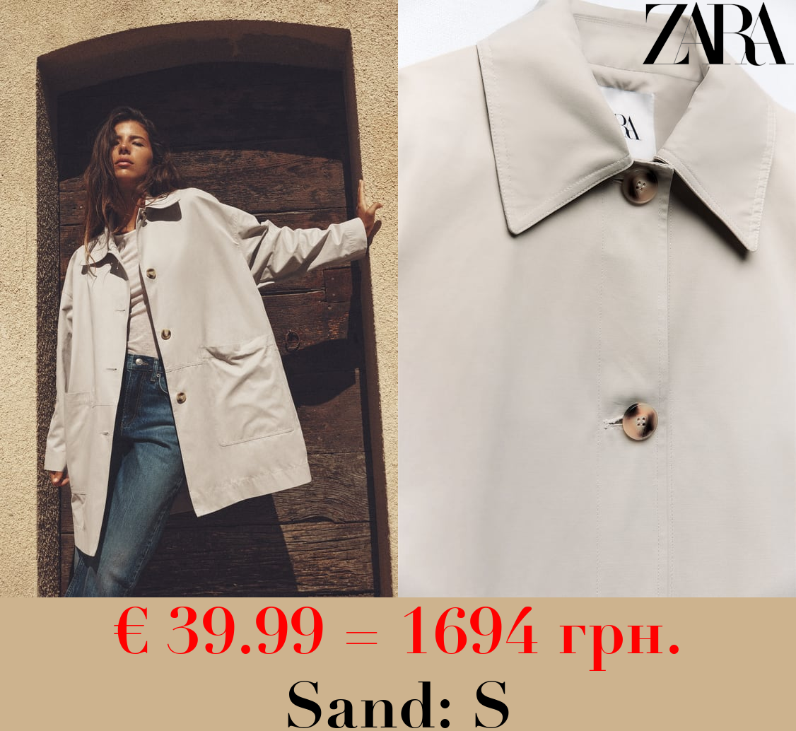 OVERSIZE TRENCH COAT WITH POCKETS