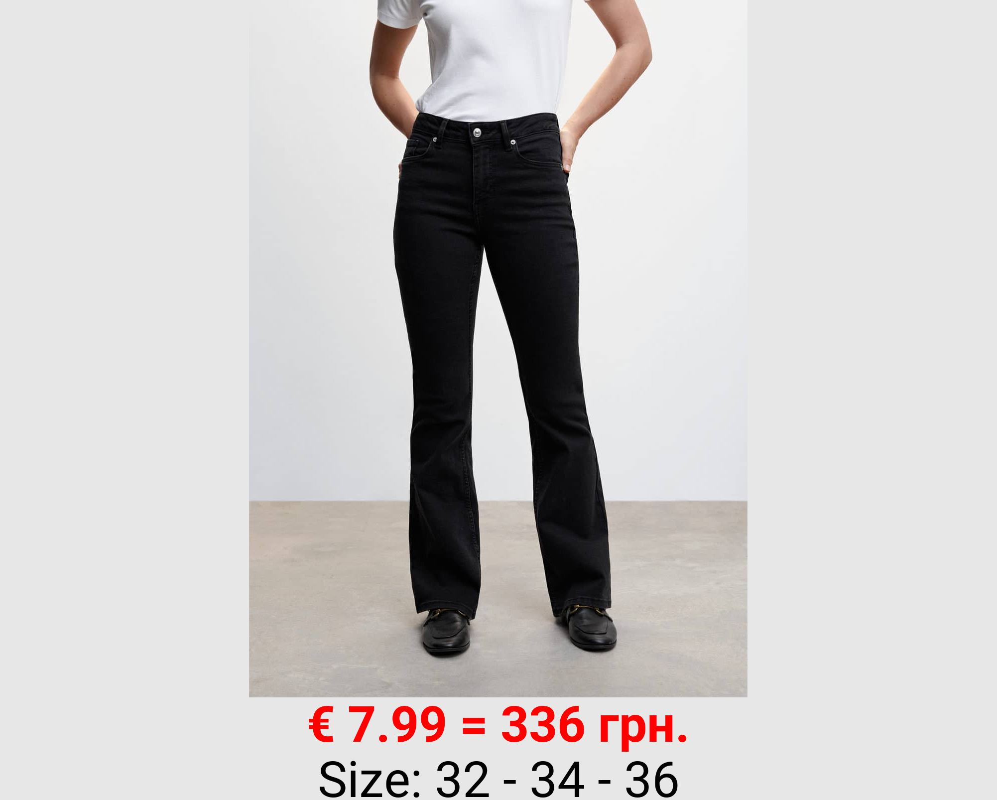 Jeans flare tiro medio