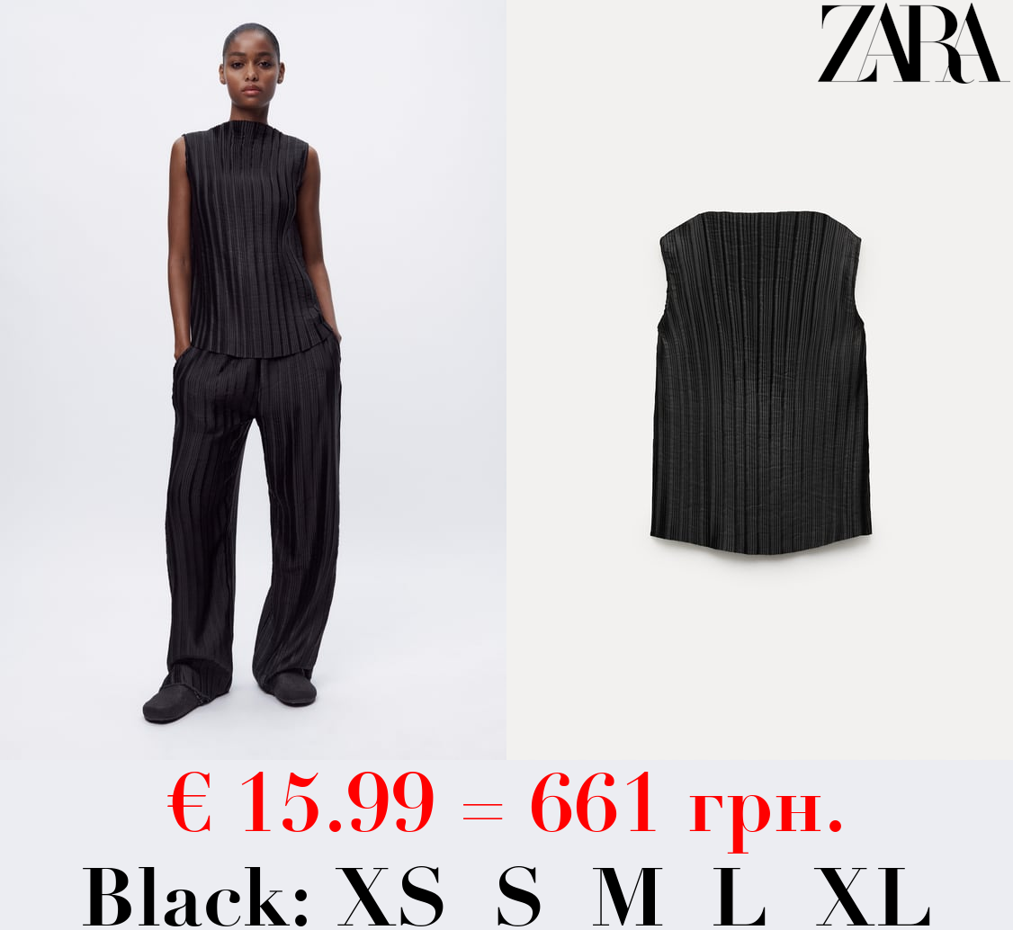ZW COLLECTION PLEATED SHIRT